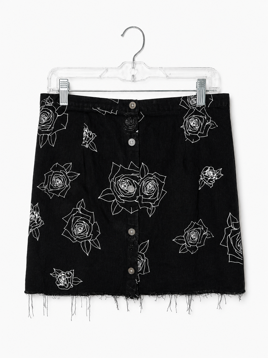 Meridian Bay Rose Print Linen Mini Skirt