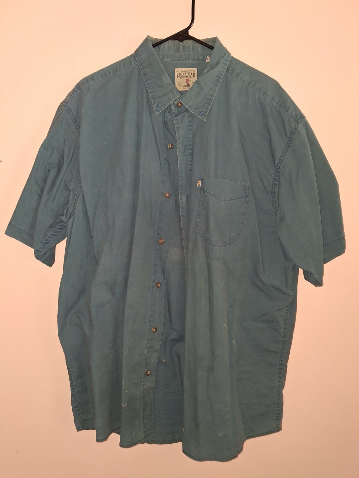 RedHead Blue Short-Sleeve Button-Up Shirt
