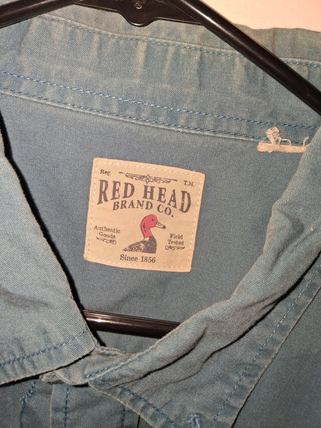 RedHead Blue Short-Sleeve Button-Up Shirt