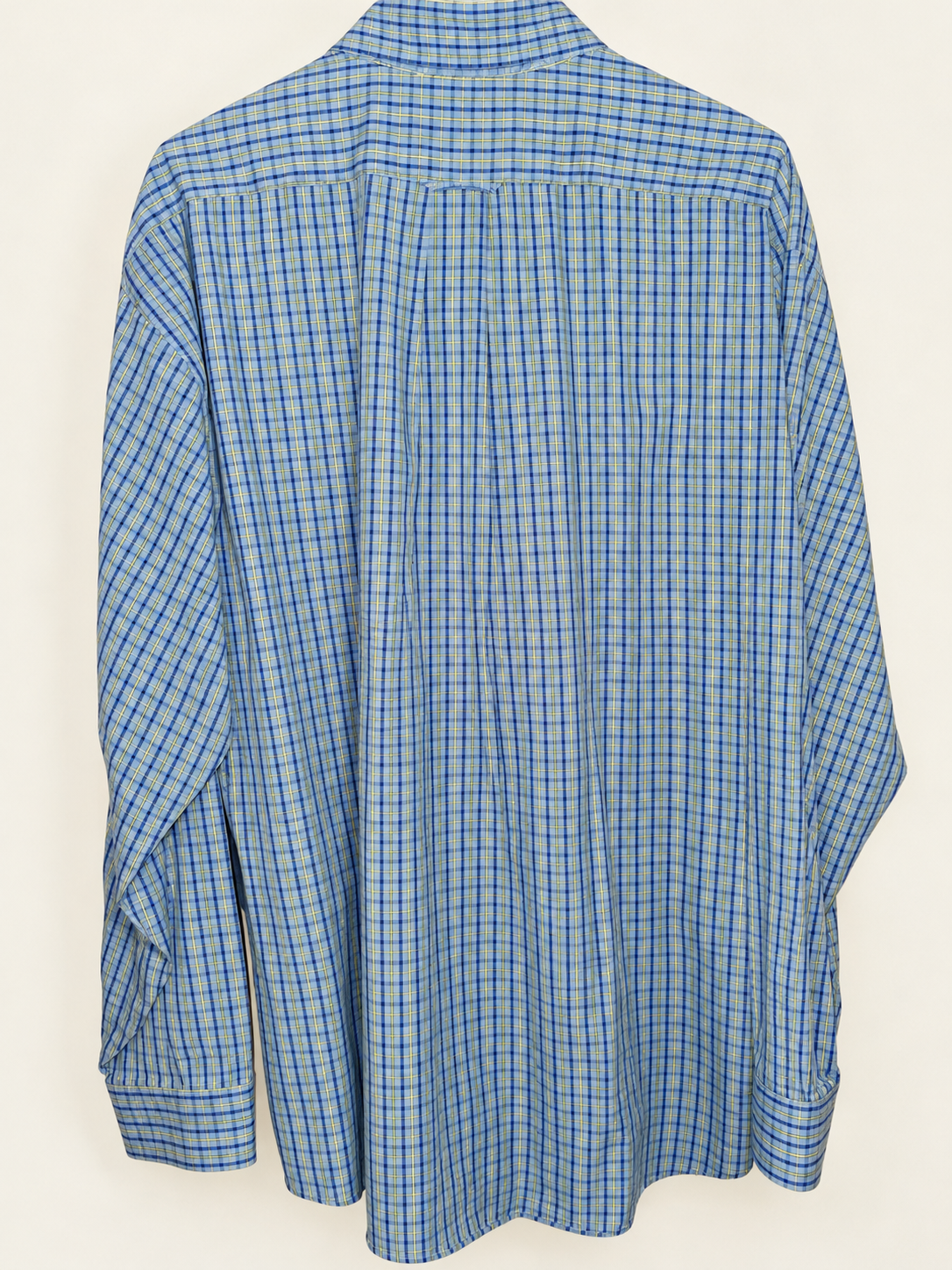 IZOD Blue & Yellow Plaid Wrinkle-Free Oxford Shirt