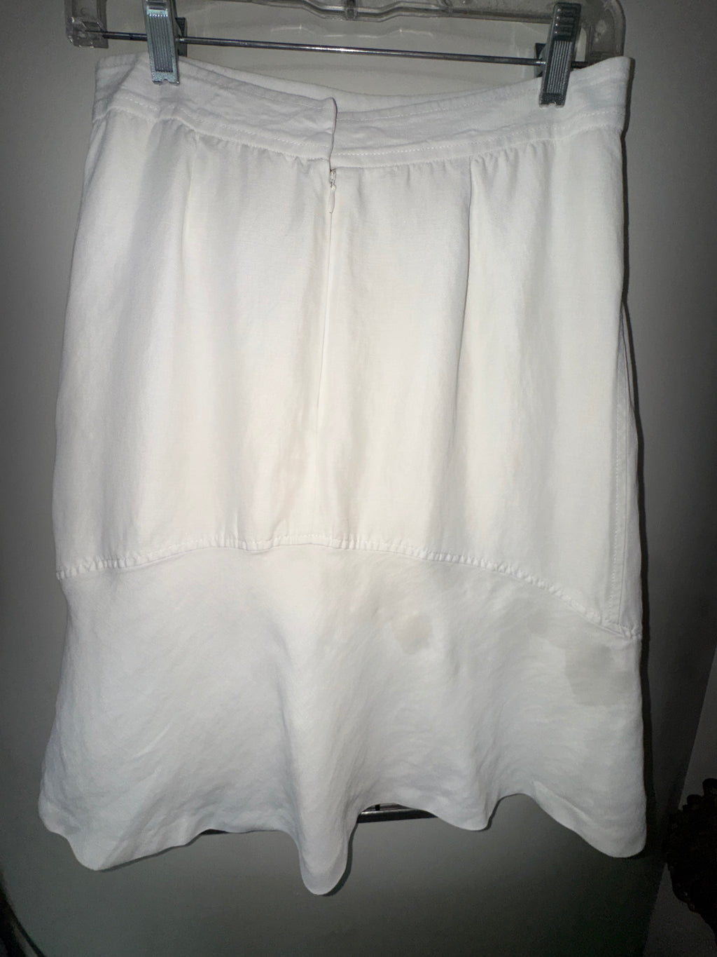 Ann Taylor White Linen Blend Skirt