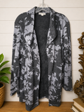Dana Buchman Floral Open Cardigan