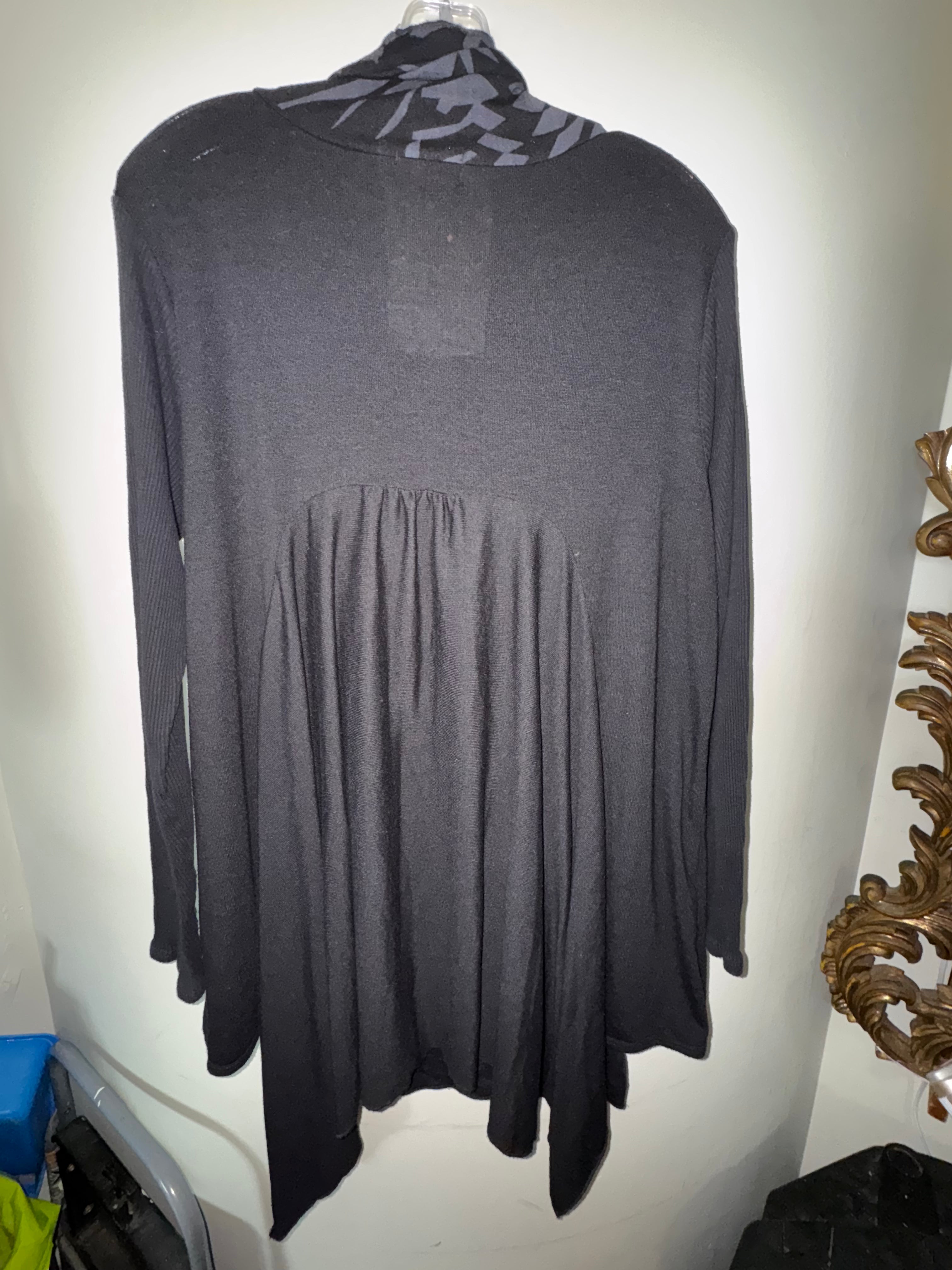 Panitti Black Tribal Print Open Cardigan