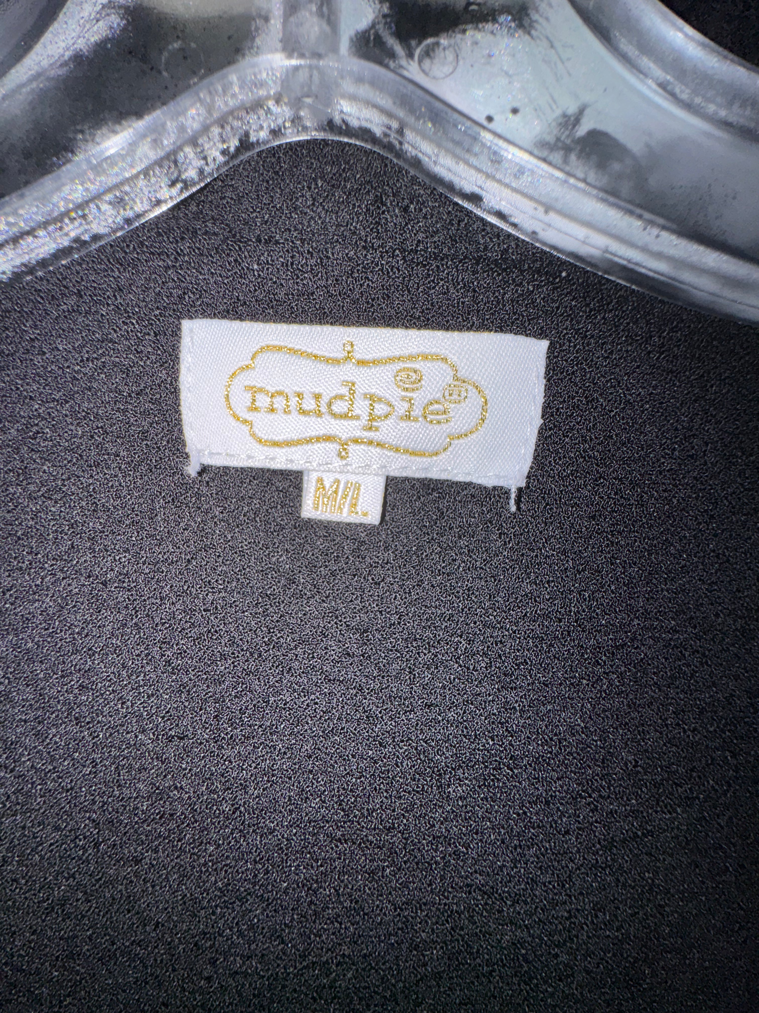 Mud Pie Black Waterfall Vest
