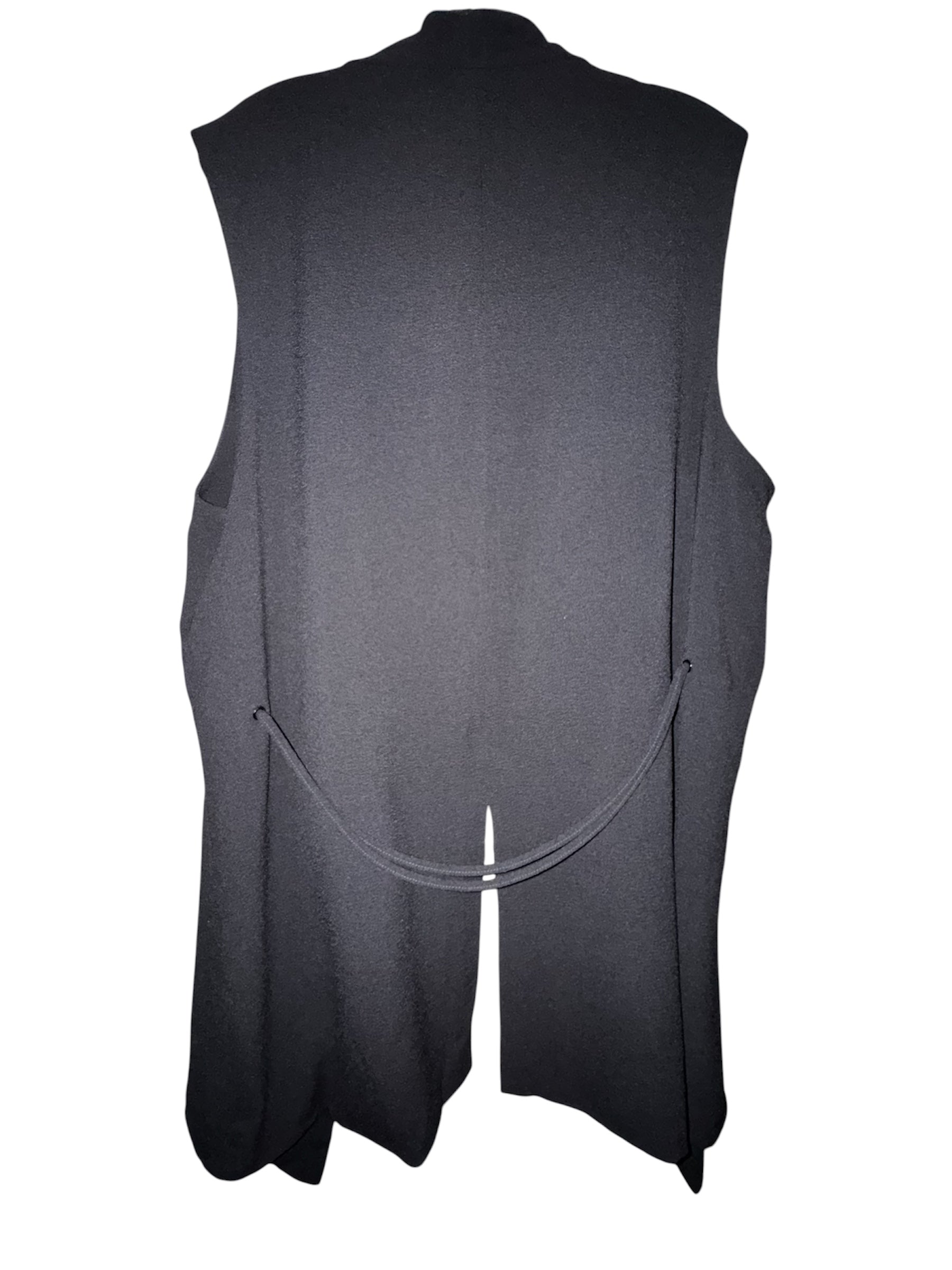 Mud Pie Black Waterfall Vest