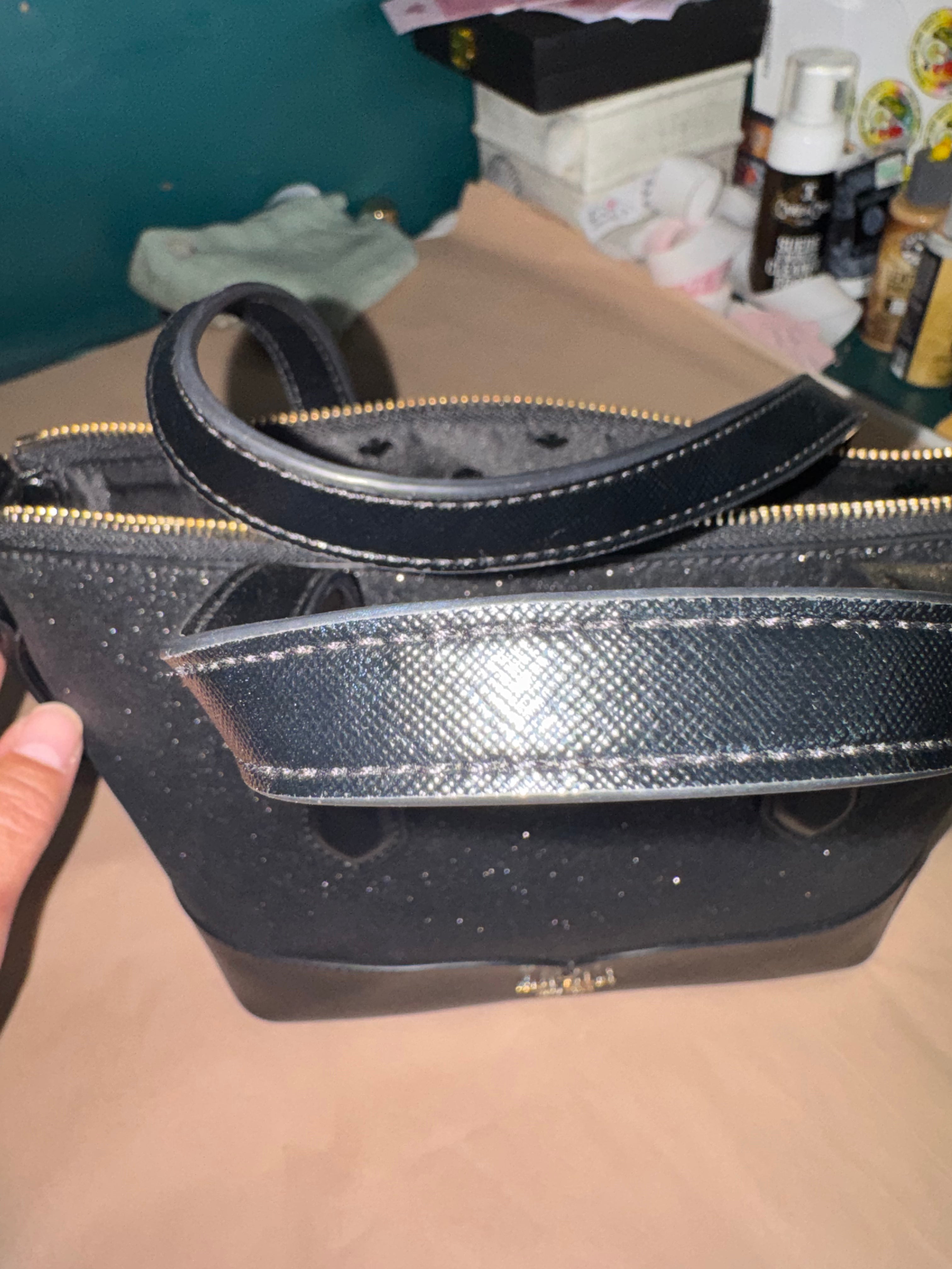 Kate Spade Glitter Crossbody Tote ✨🖤