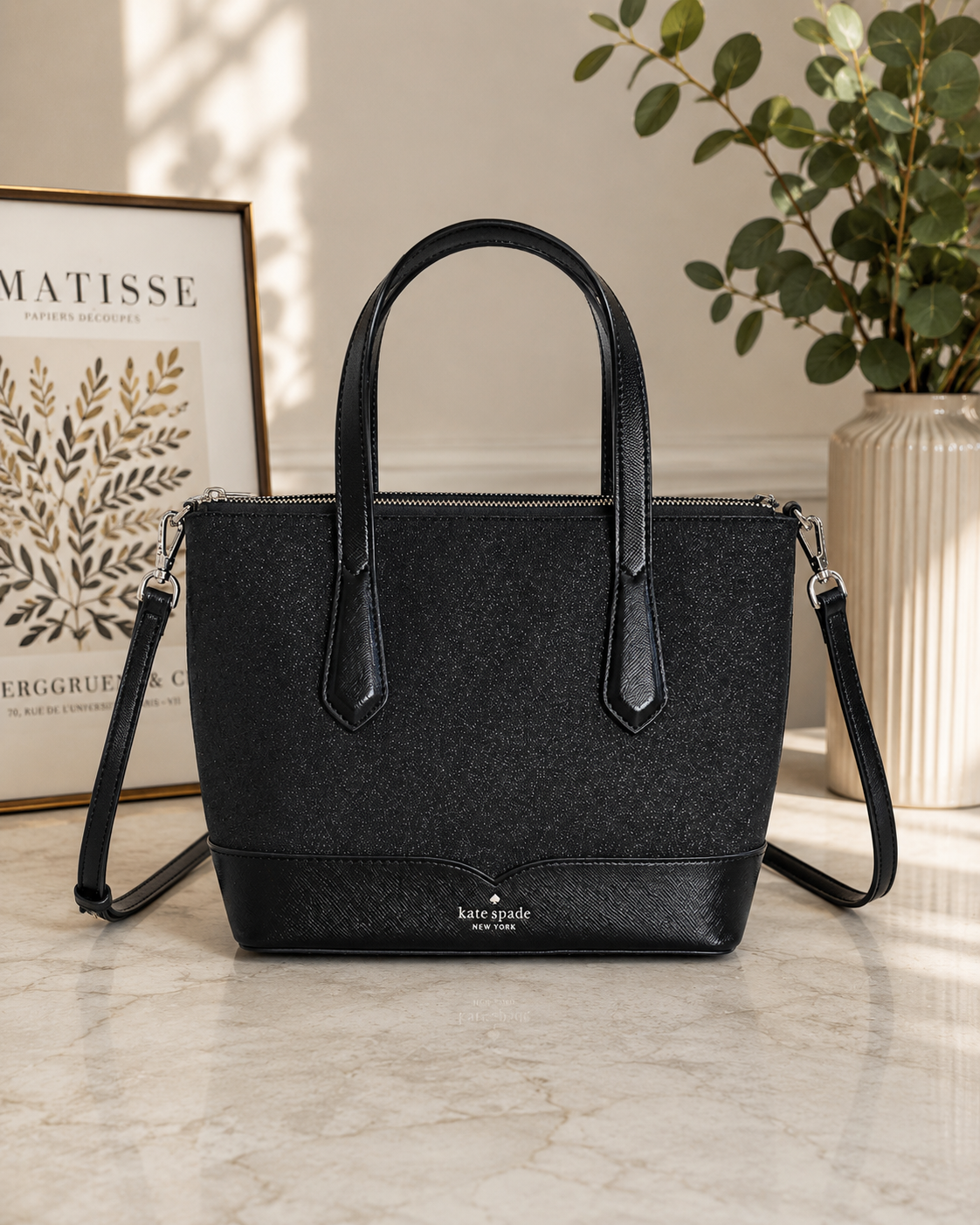 Kate Spade Glitter Crossbody Tote ✨🖤