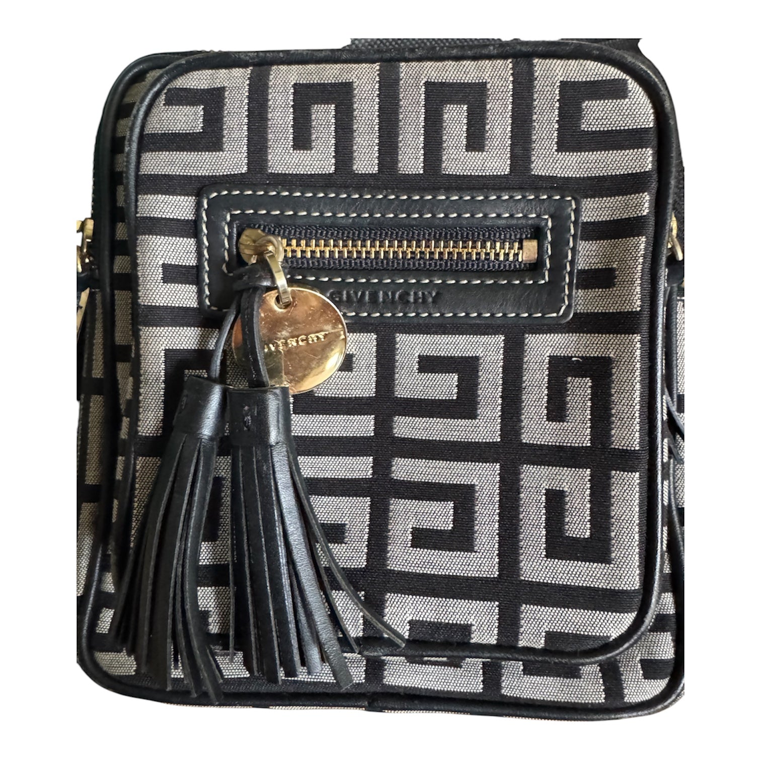 Givenchy Monogram Canvas Tassel Crossbody Bag
