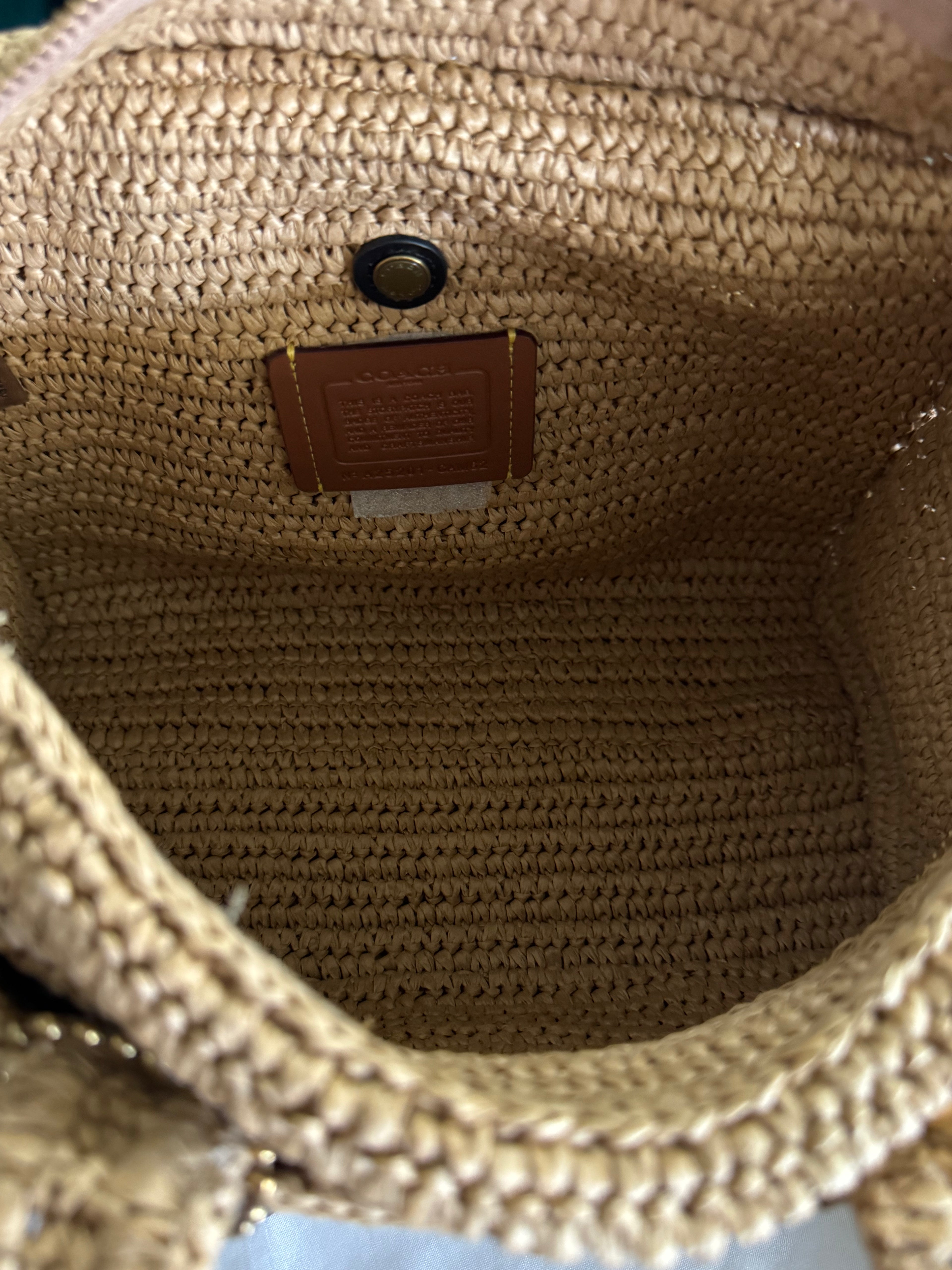 Coach Straw Cargo Tote Crossbody – Raffia Edition