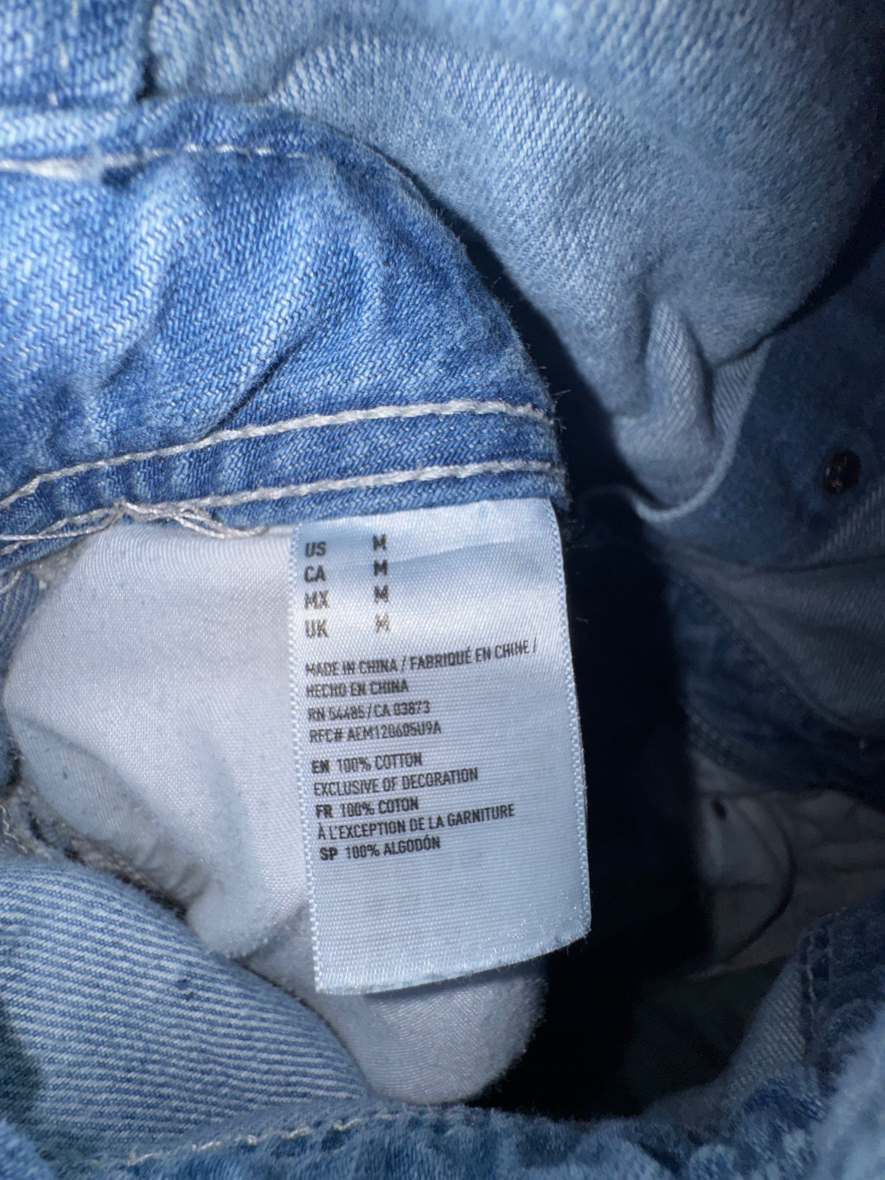 American Eagle Distressed Denim Overalls | Light Wash Relaxed Fit