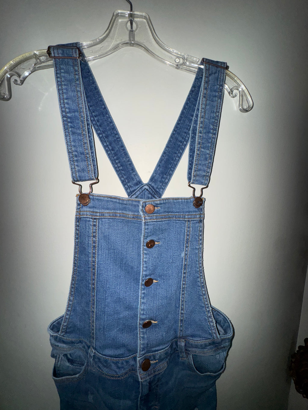 Tinseltown Distressed Denim Overalls