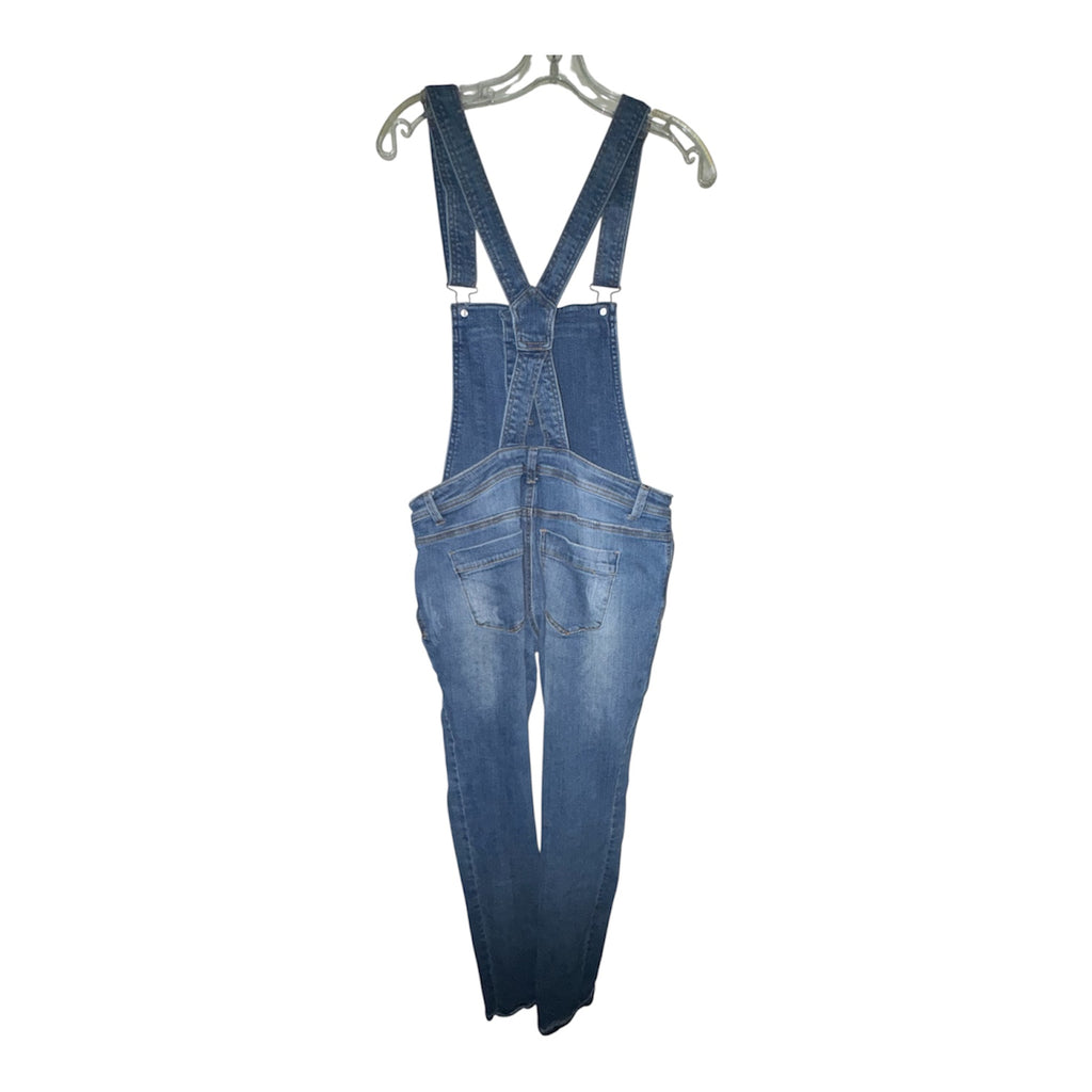 Tinseltown Distressed Denim Overalls