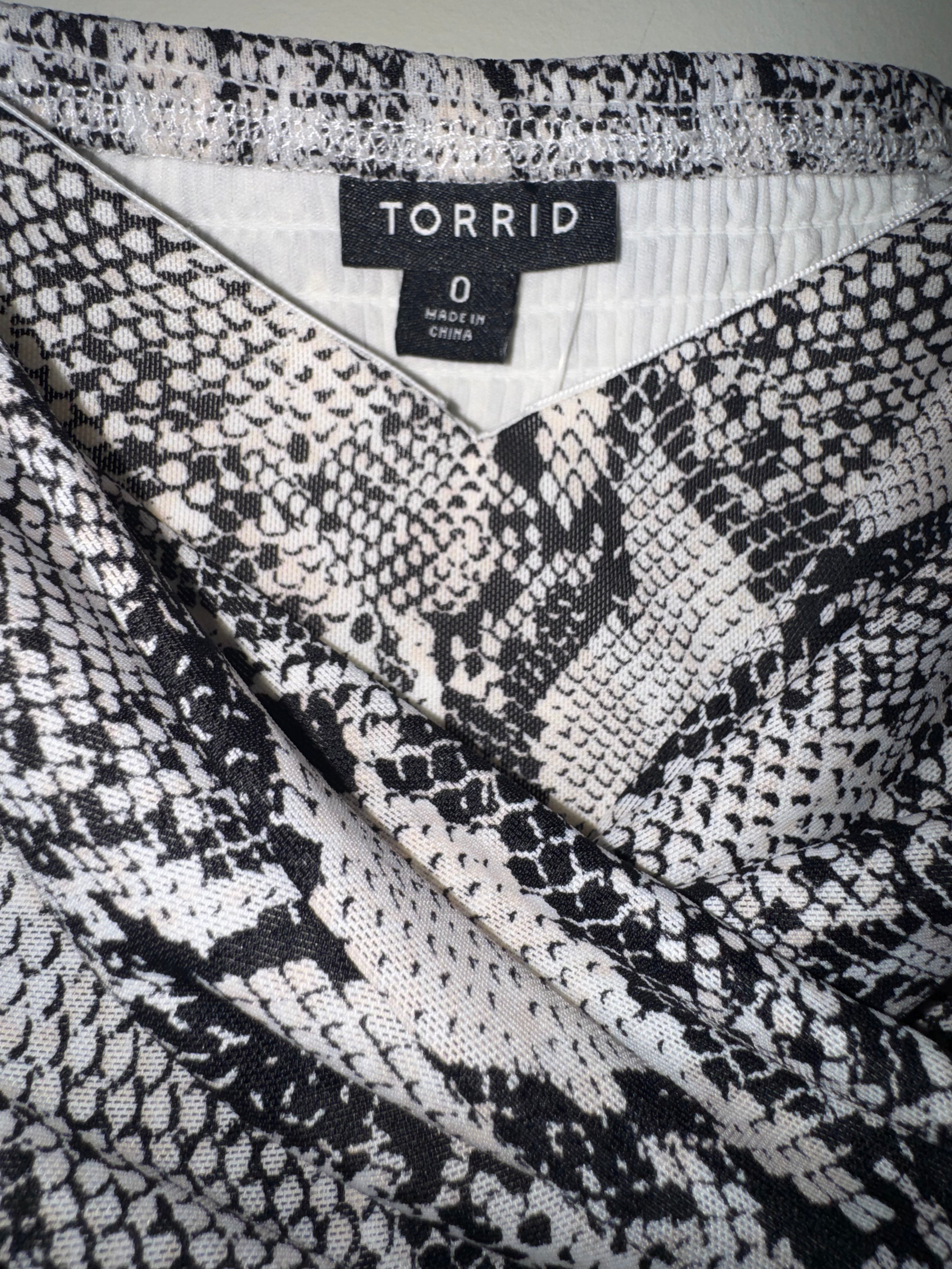 Torrid Strapless Snakeskin Babydoll Cami