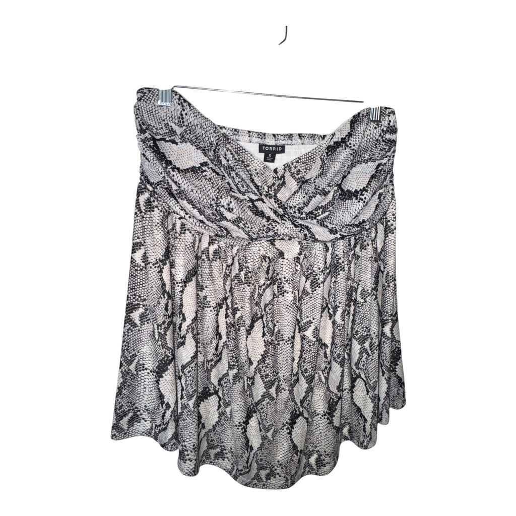 Torrid Strapless Snakeskin Babydoll Cami