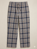 Pajama Blue Plaid Flannel Sleep Lounge Pants with Pockets