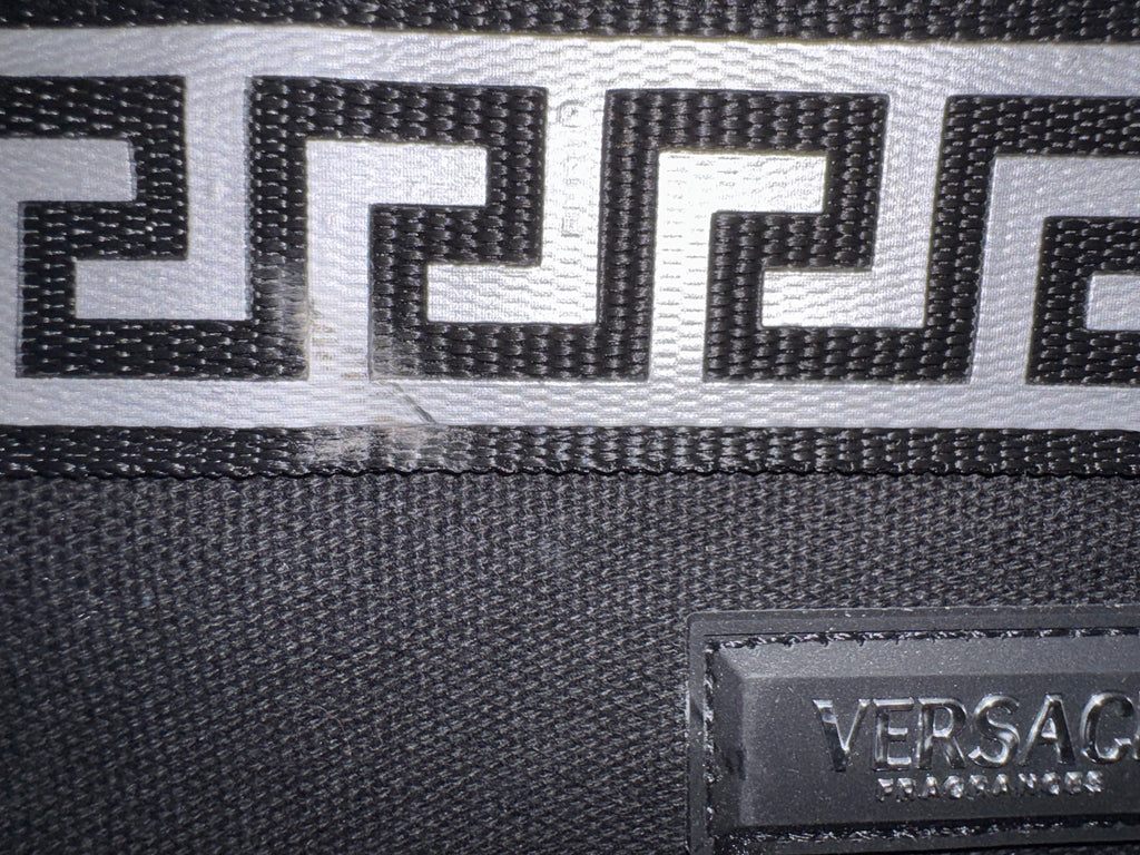 Versace Fragrances Black Canvas Crossbody Tote