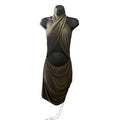 Spring Haze Los Angeles Olive Green Halter Cutout Ruched Mini Dress Size