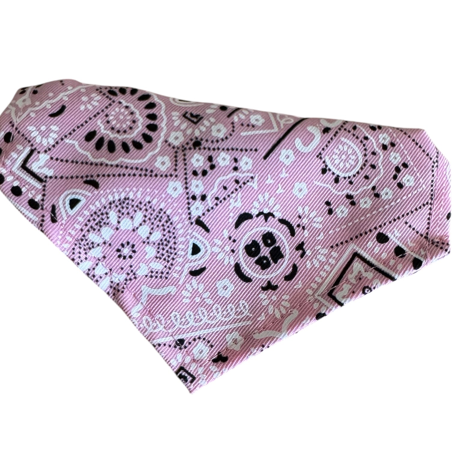 Vibrant Pink Paisley Bandana Dog Collar