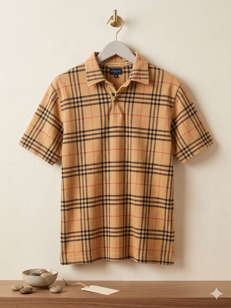 Authentic Vintage Burberry Golf. Iconic all-over Nova Check print. Rare find in mint condition