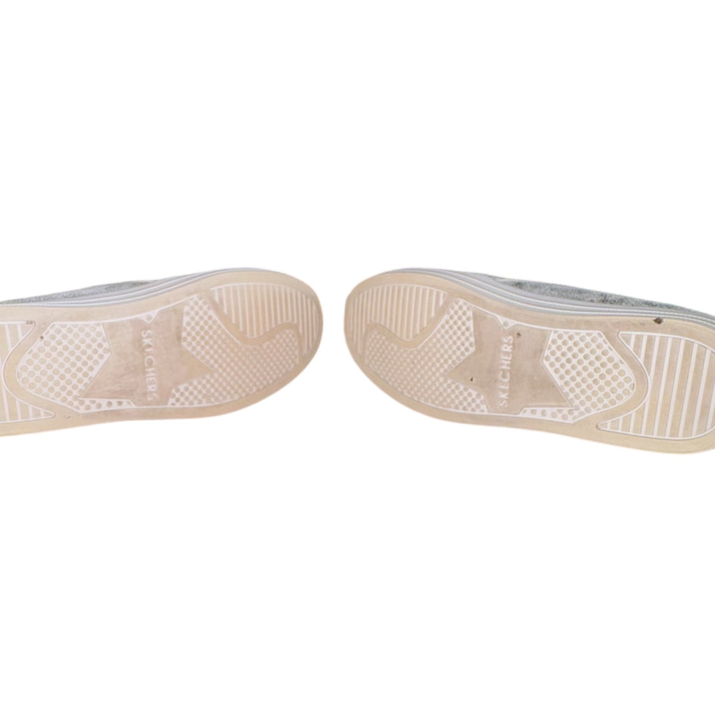 Skechers Street Million Air Shimmer Slip On Rhinestone Pearl Sneakers Silver