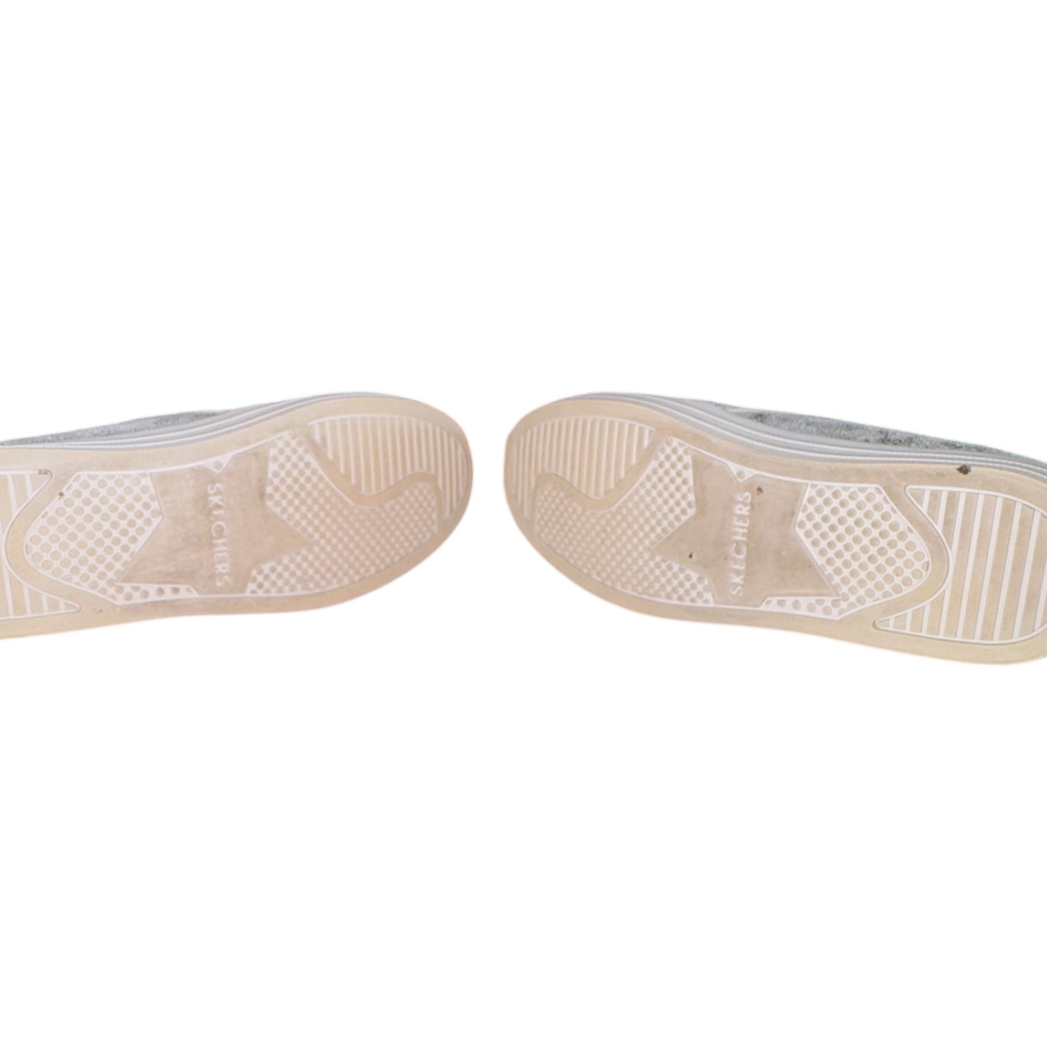 Skechers Street Million Air Shimmer Slip On Rhinestone Pearl Sneakers Silver
