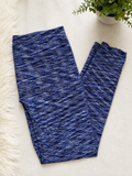 Blue Space Dye Athletic Leggings