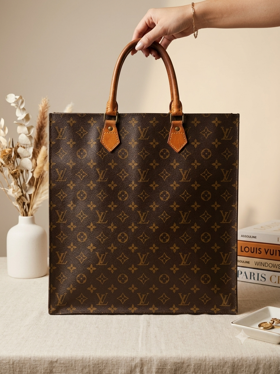 Authentic Louis Vuitton Sac Plat GM Tote Bag – Vintage 1982 Made in France