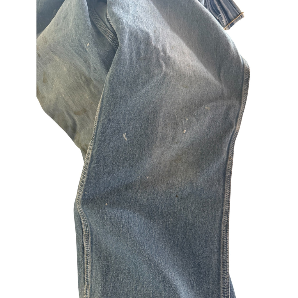 Vintage Liberty Distressed Denim Overalls - Patented Green Zipper Fly