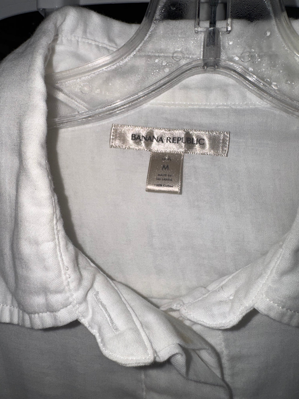 Banana Republic White Linen Popover Utility Shirt