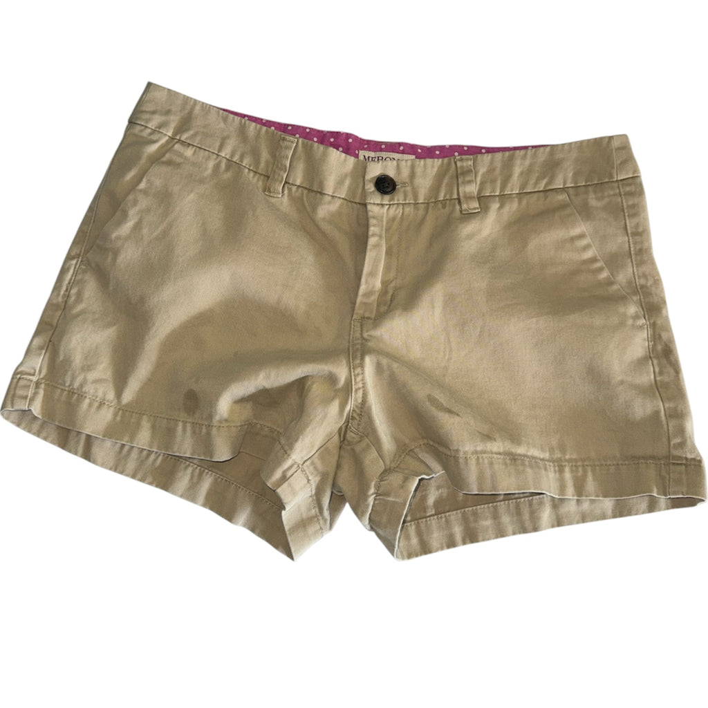Merona Khaki Cuffed Chino Shorts