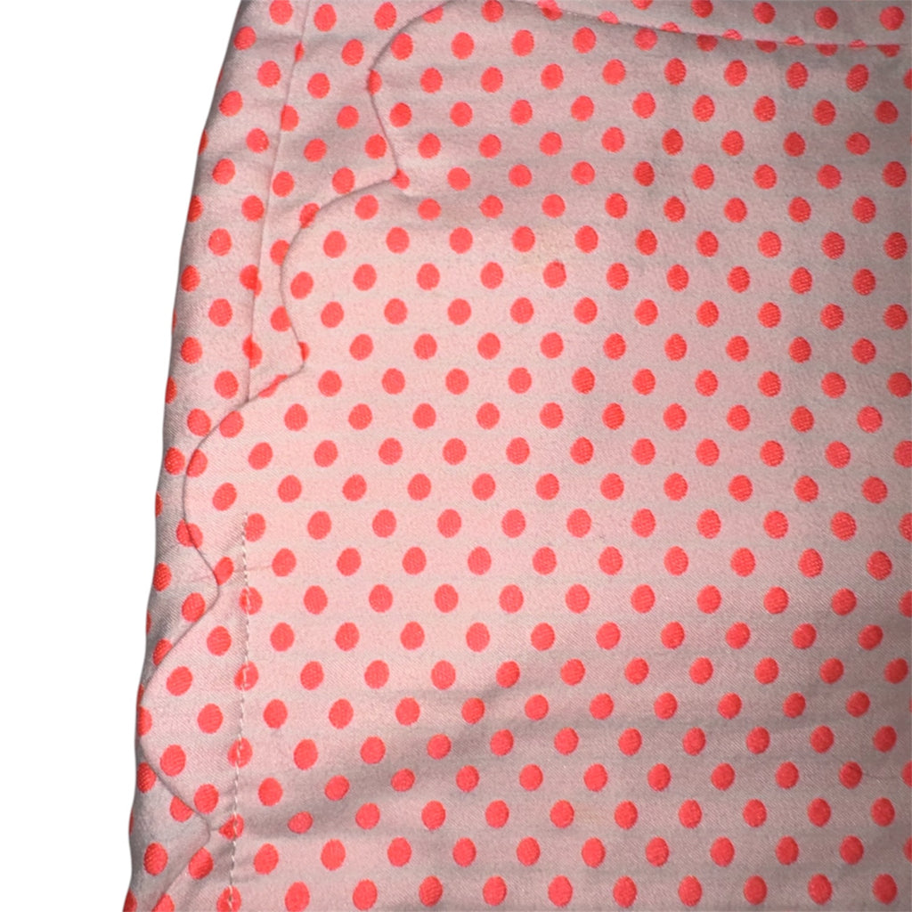 J.Crew Neon Pink Polka Dot Scallop Hem Shorts