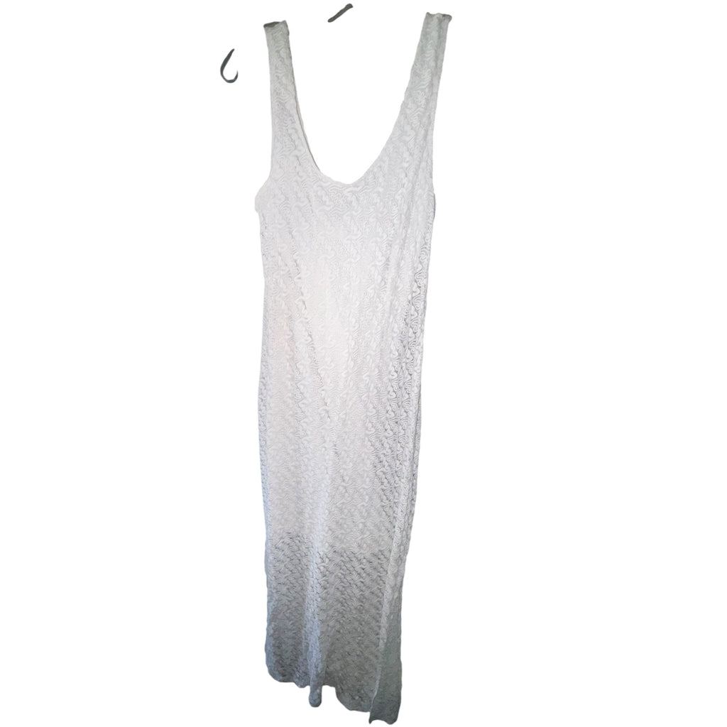 APT. 9 White Textured Lace Midi Dress