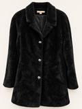 Katherine Kelly Black Textured Swing Coat