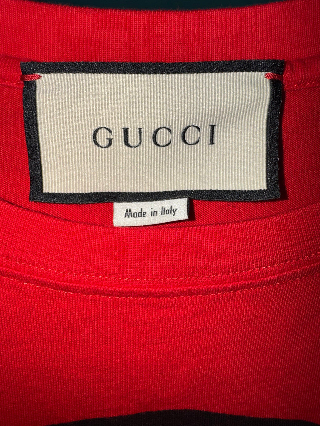 Gucci Piano Graphic T-Shirt – Red Cotton Designer Tee | Made in Italy