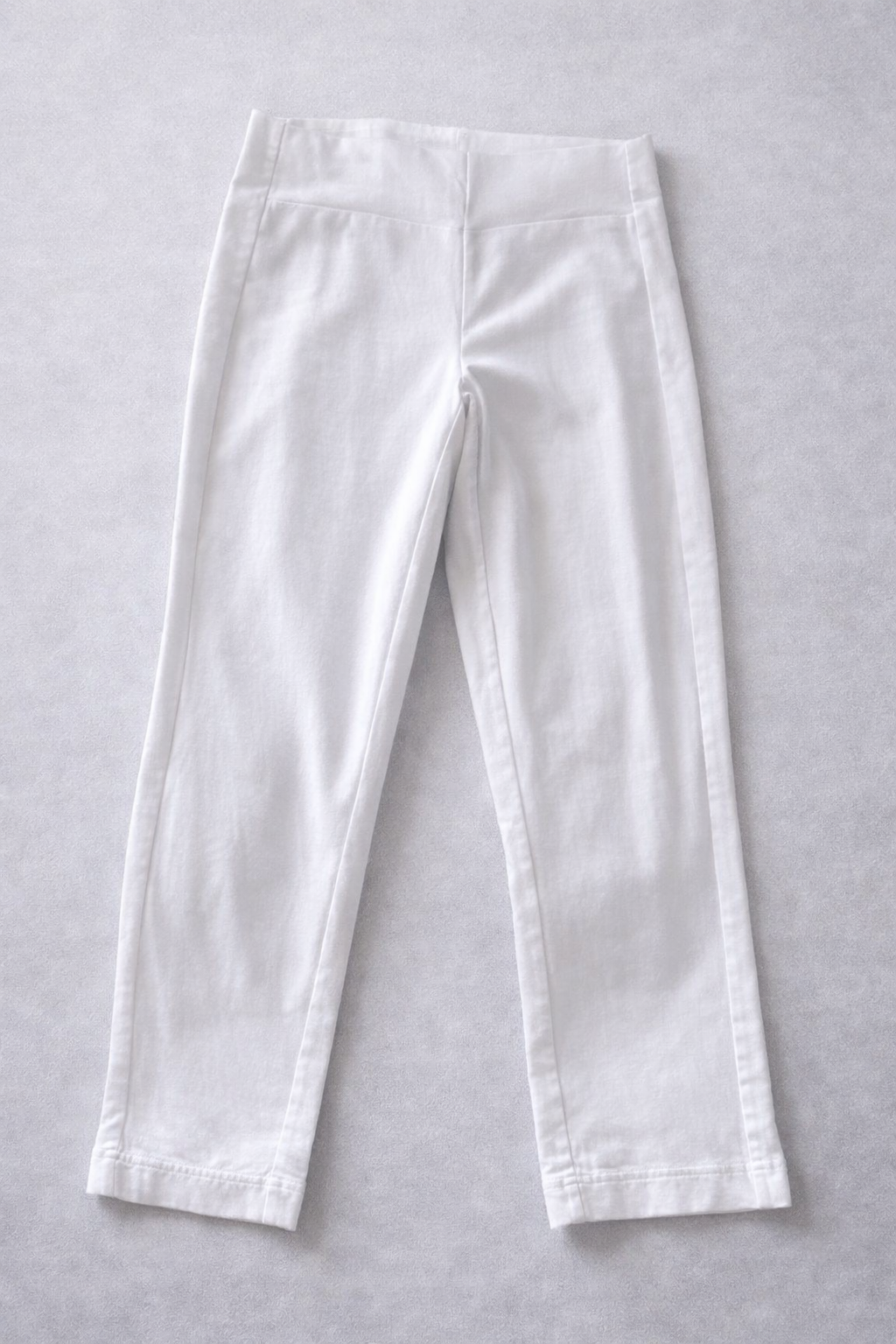 Pure Jill White Slim-Leg Cropped Pants – Pull-On Comfort Fit (XS)