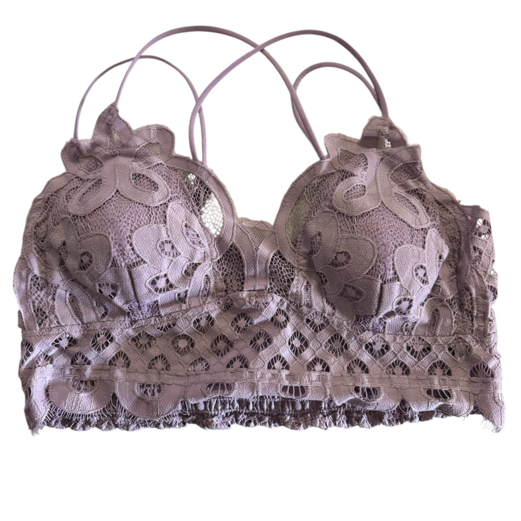 Zenana Floral Lace Longline Bralette