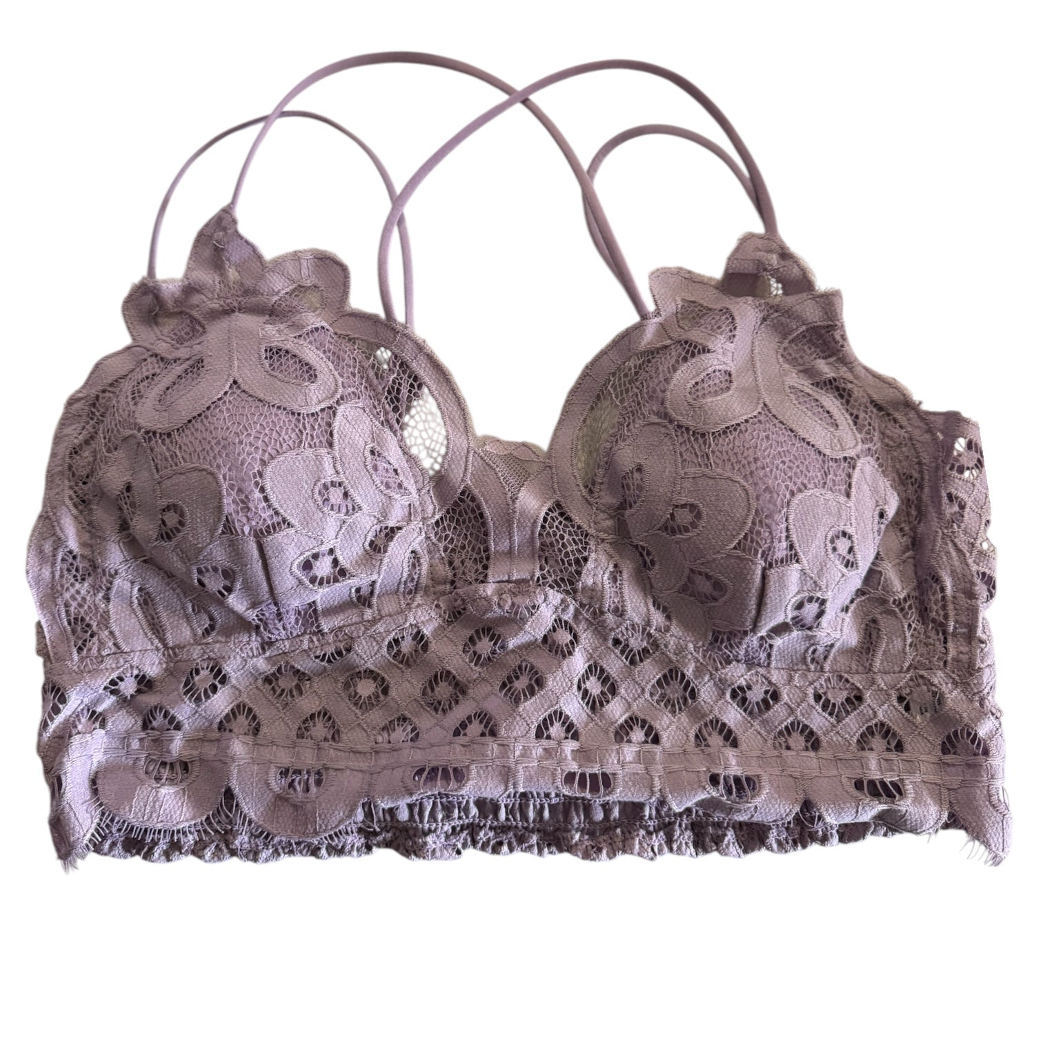 Zenana Floral Lace Longline Bralette