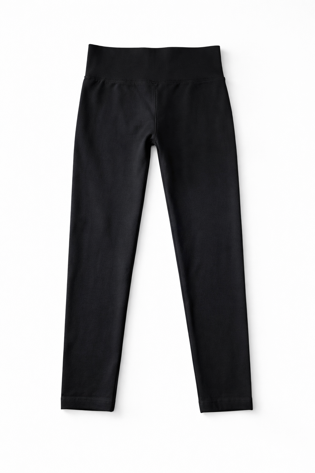 Black High Waist Leggings Basic Everyday Athleisure Pants (Size M Approx)