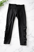 Athleta Black High Waisted Athletic Leggings Size Medium Hidden Pocket