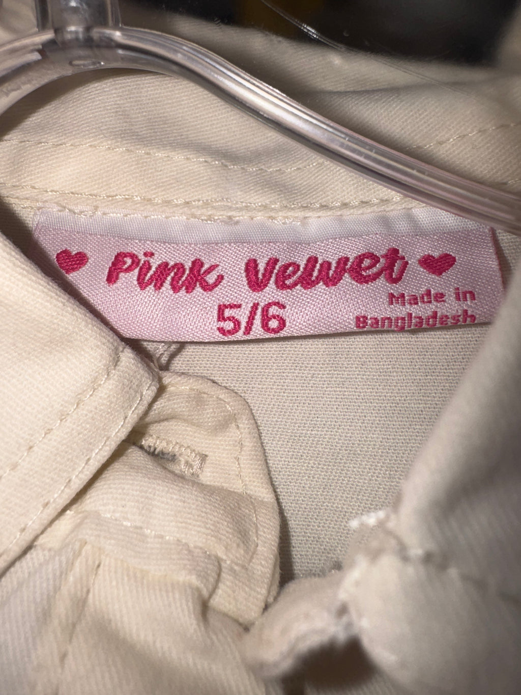 Pink Velvet Girls Utility Romper