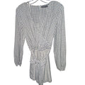 The Fifth Label Gray & White Check Wrap Romper