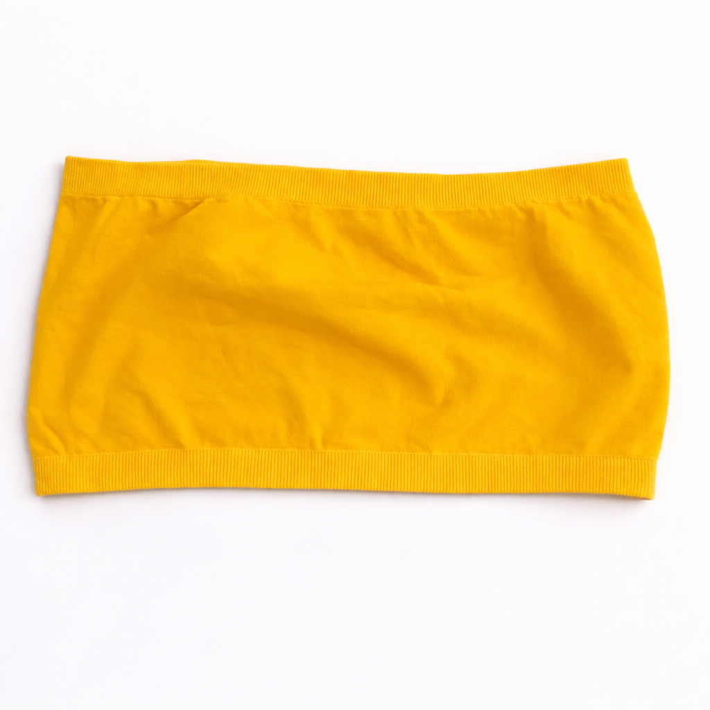 Yetts Yellow Seamless Bandeau Top – One Size – Stretchy Tube Bra