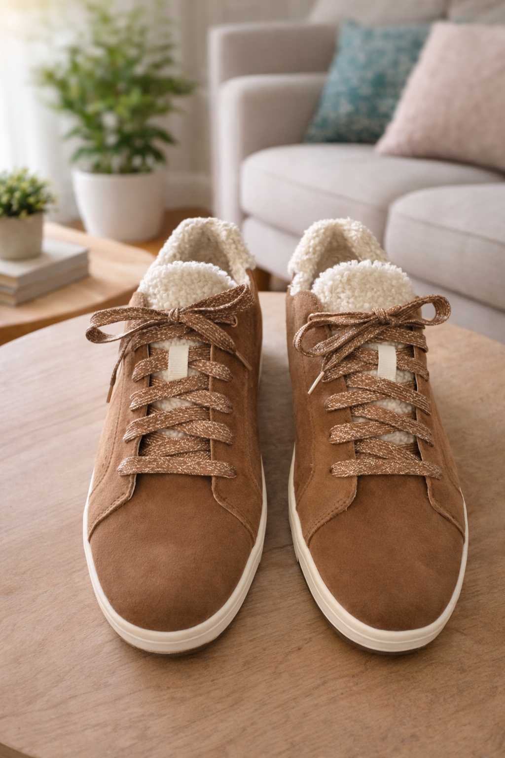 Aetrex Cozy Blake Leather Sneakers – Sherpa Lined | Size 41 (Women’s 10)