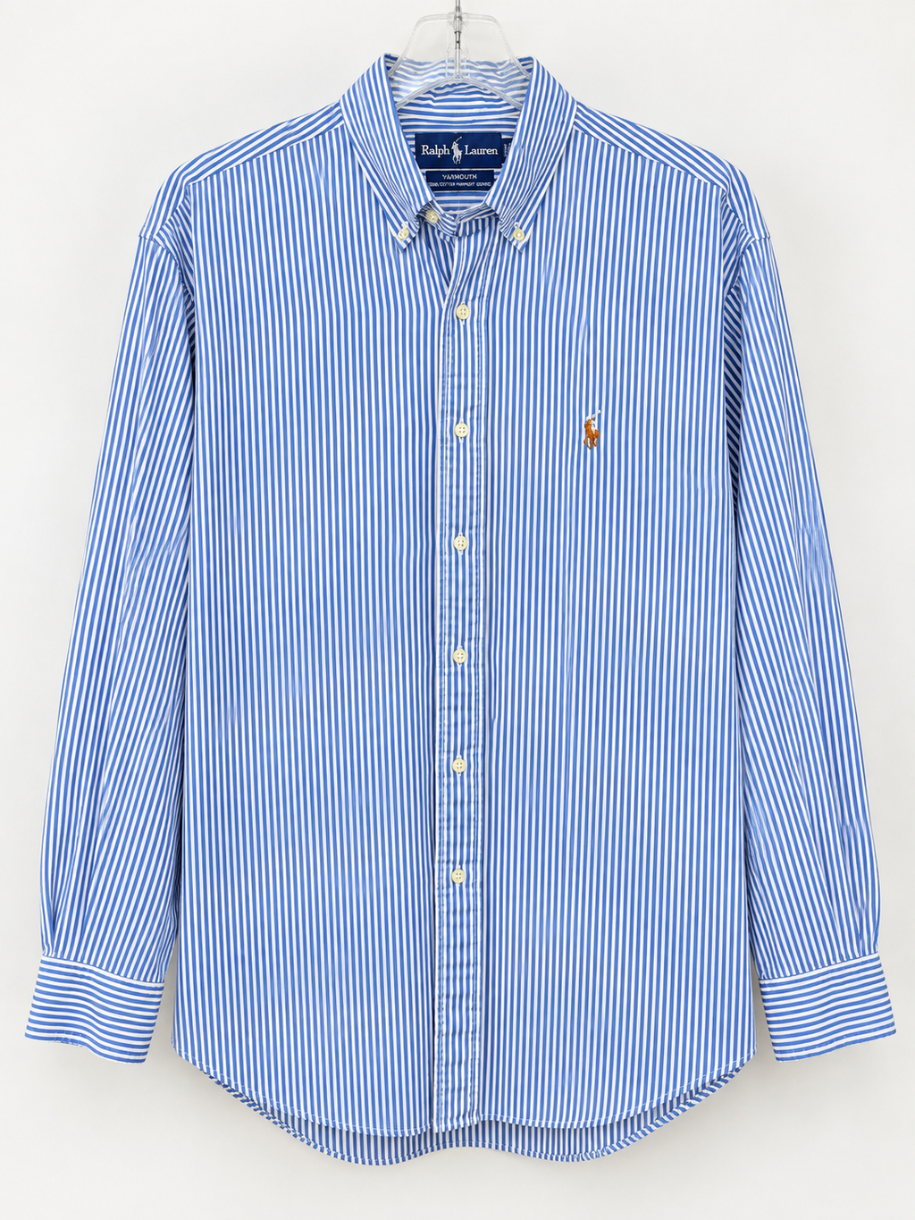 Ralph Lauren Yarmouth Blue & White Striped Oxford Shirt