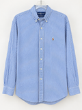 Ralph Lauren Yarmouth Blue & White Striped Oxford Shirt