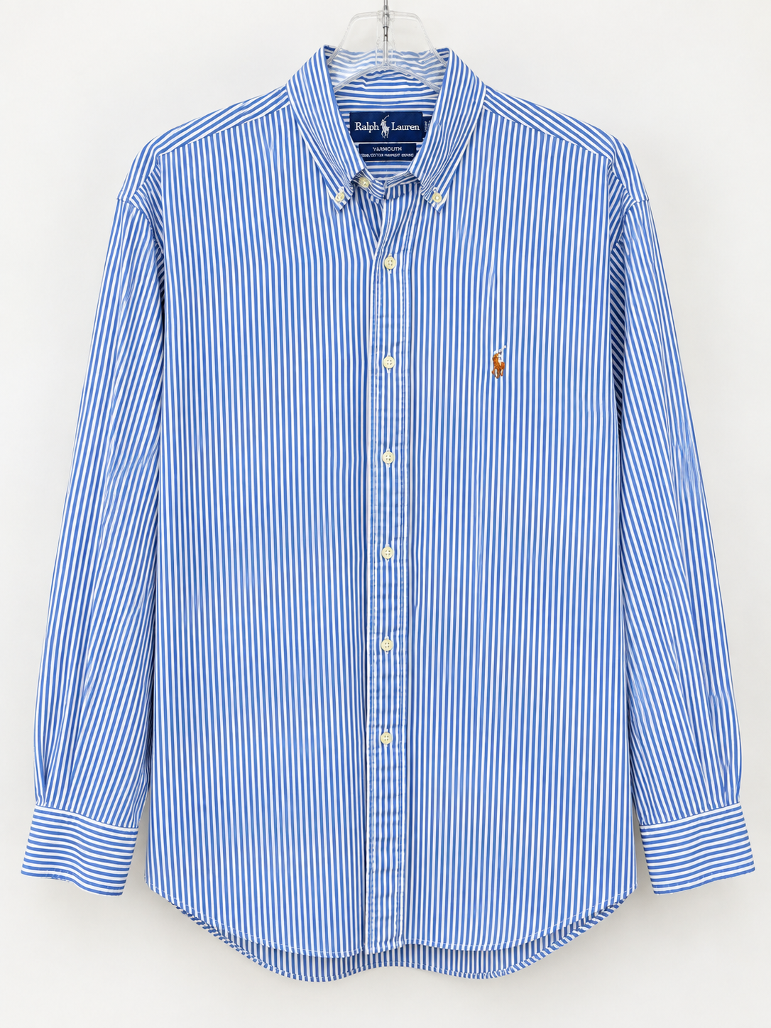 Ralph Lauren Yarmouth Blue & White Striped Oxford Shirt