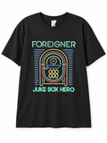 Foreigner “Juke Box Hero” Black Graphic T-Shirt