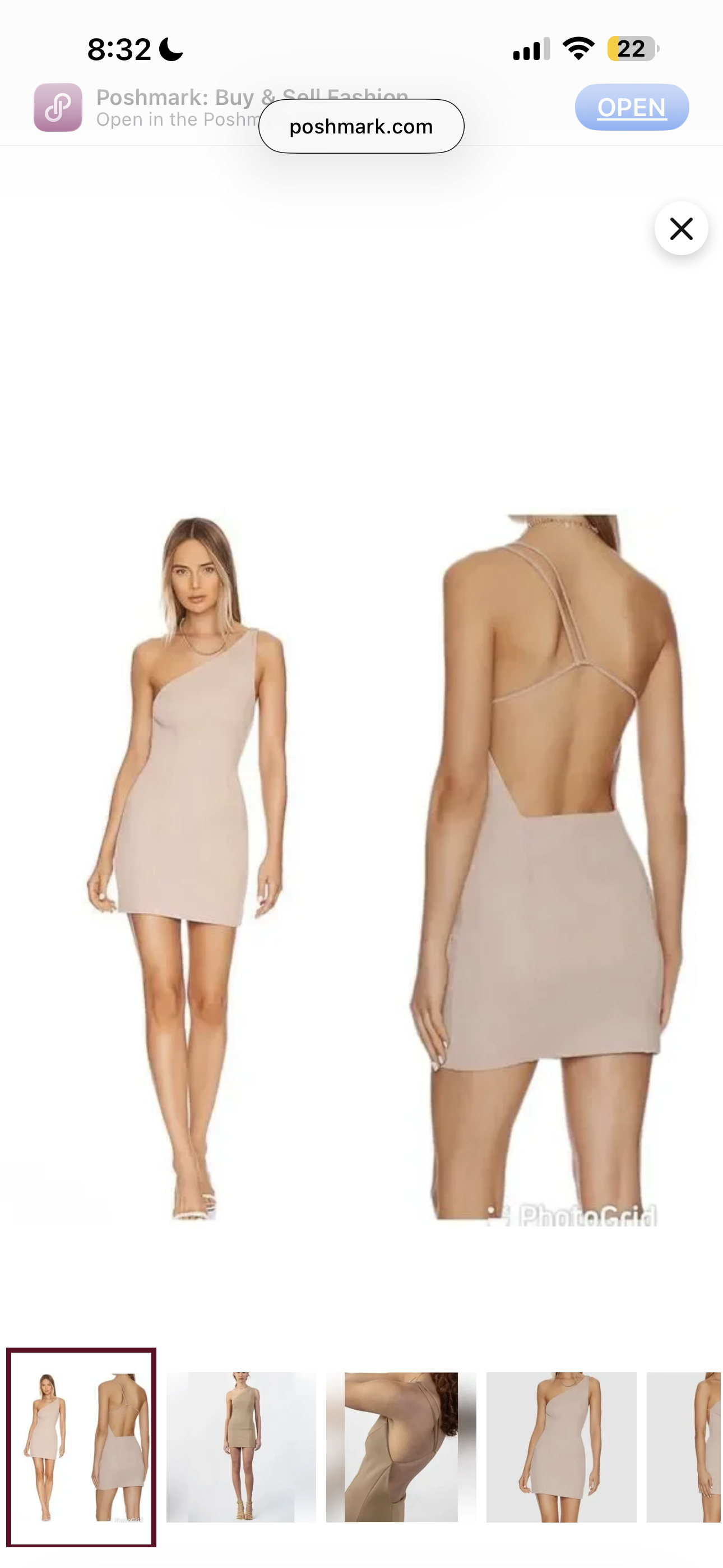 Gauge 81 Beige One-Shoulder Bodycon Dress