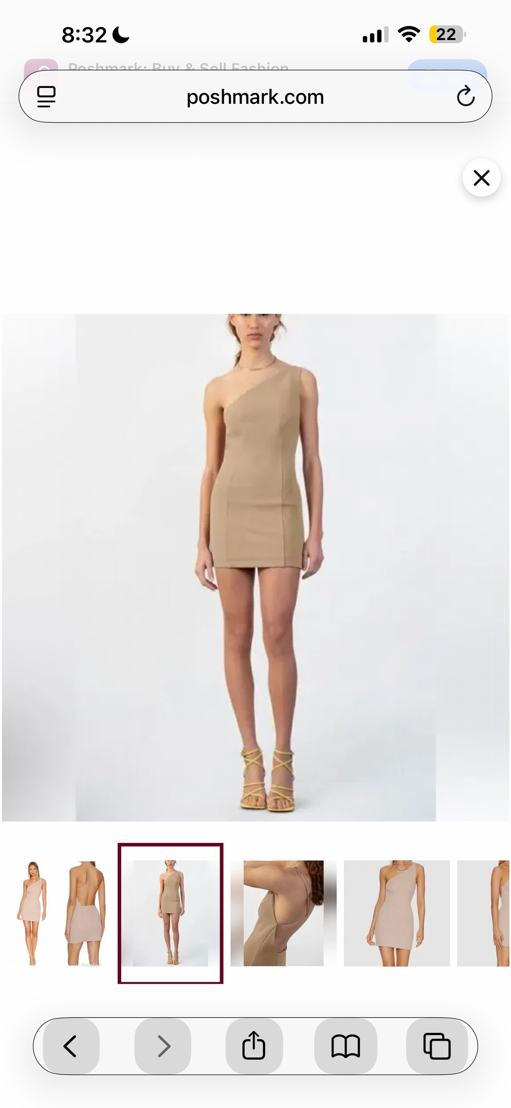Gauge 81 Beige One-Shoulder Bodycon Dress