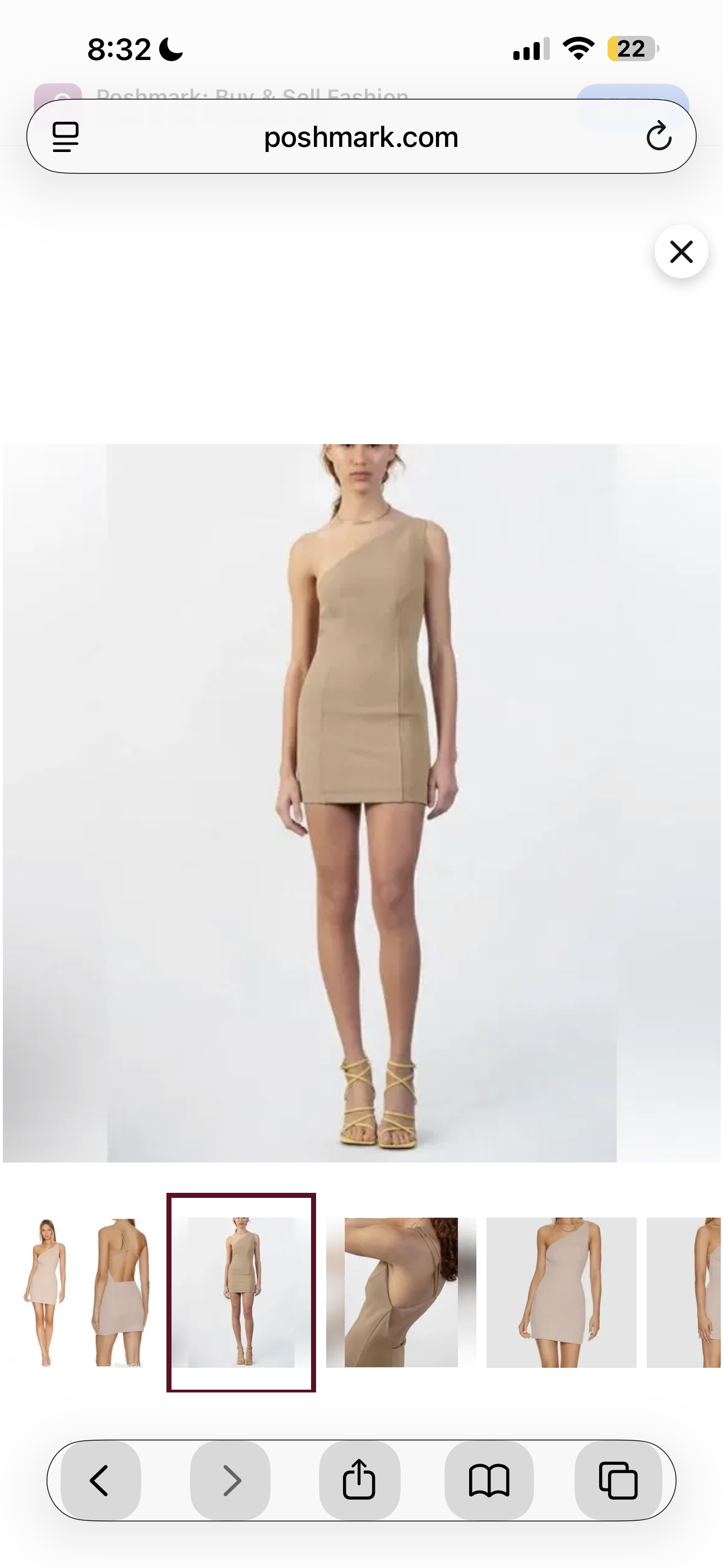 Gauge 81 Beige One-Shoulder Bodycon Dress